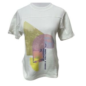 Zadig & Voltaire Bow Mo Terry Palmer Short Sleeves Shirt Size XS NWT